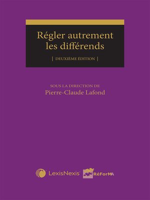 cover image of Régler autrement les différends